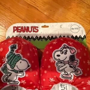 Peanuts Festive Red Snoopy Slippers